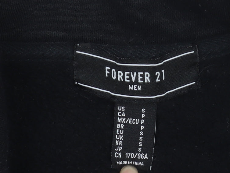Mens UK Size S FOREVER 21 Black Pullover Sweatshirt