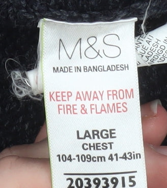 Mens UK Size L Marks and Spencer Black Basic Jacket