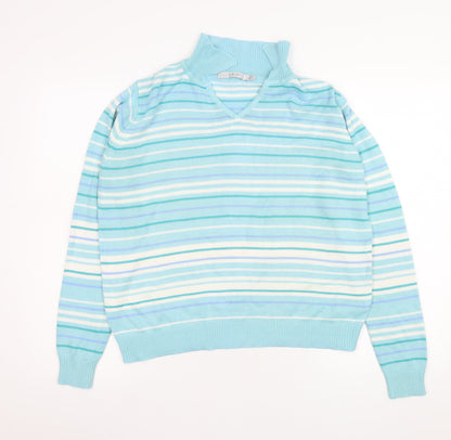 Womens UK Size M EWM Blue Pullover Jumper