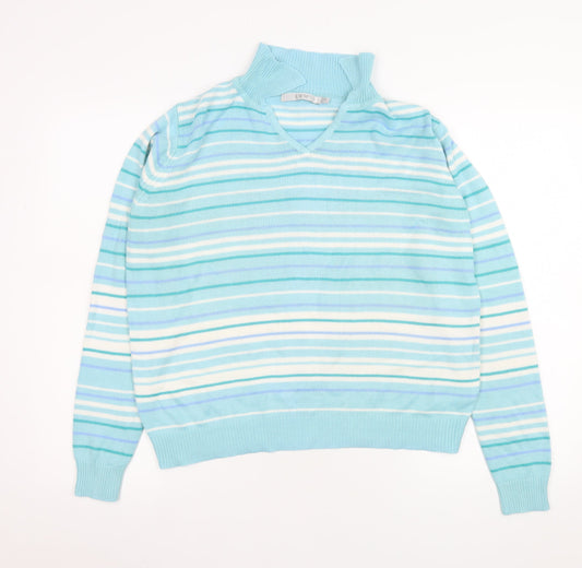 Womens UK Size M EWM Blue Pullover Jumper