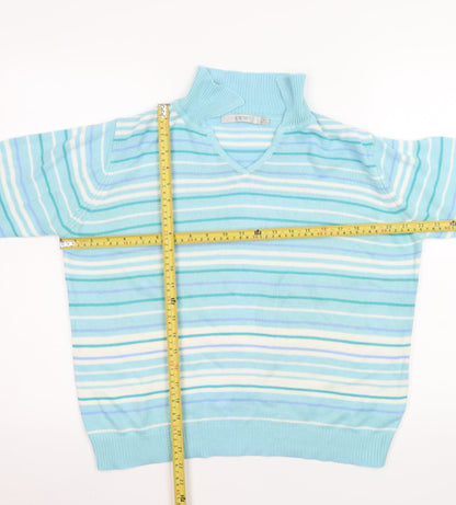 Womens UK Size M EWM Blue Pullover Jumper