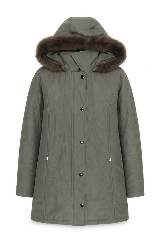 Womens UK Size S Jacques Vert Green Parka Coat