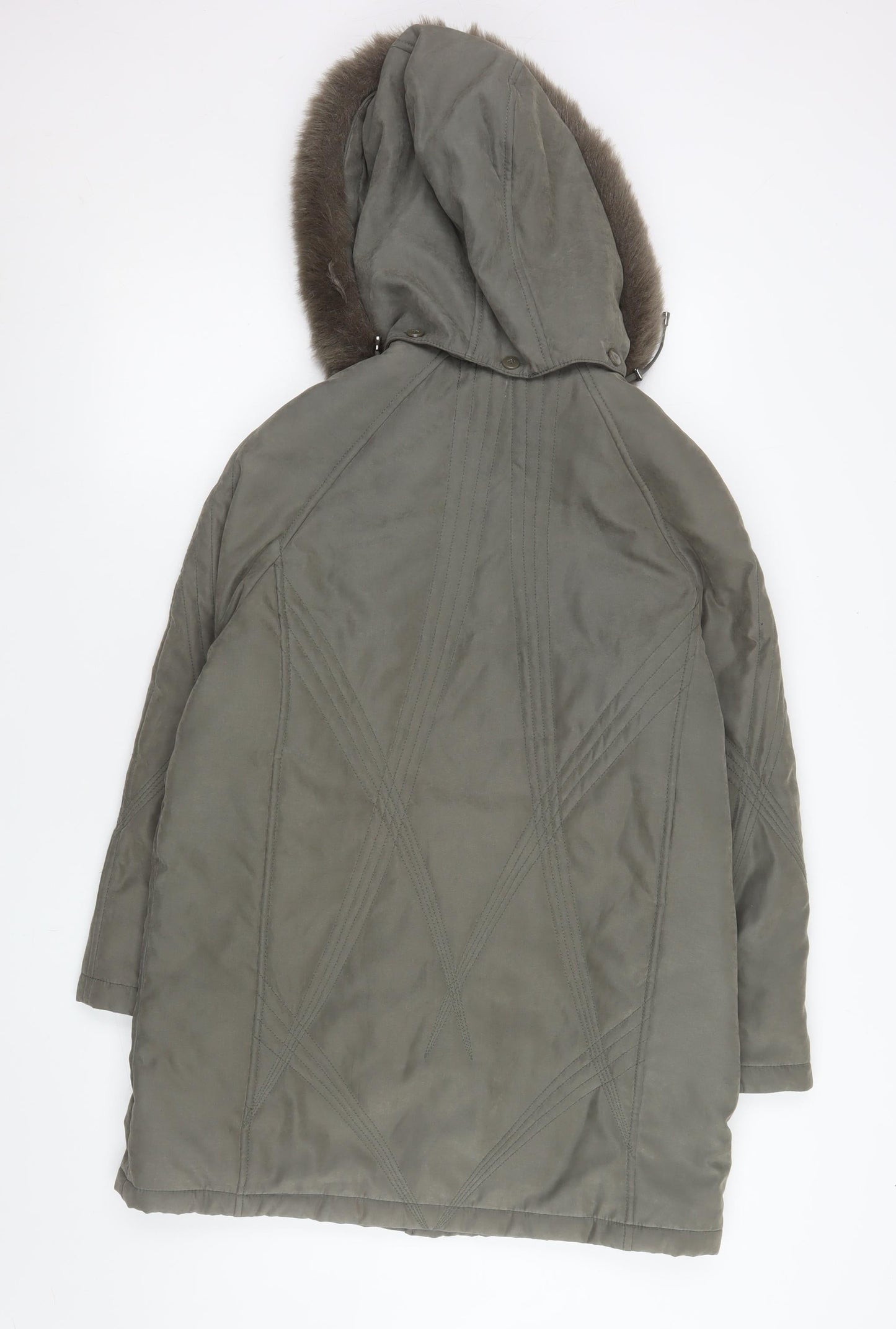 Womens UK Size S Jacques Vert Green Parka Coat
