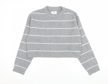 Girls UK Size 11-12 Years Zara Grey Pullover Jumper