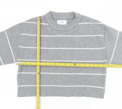 Girls UK Size 11-12 Years Zara Grey Pullover Jumper