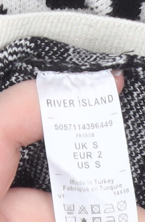 Womens UK Size S River Island Black Pullover Jumper