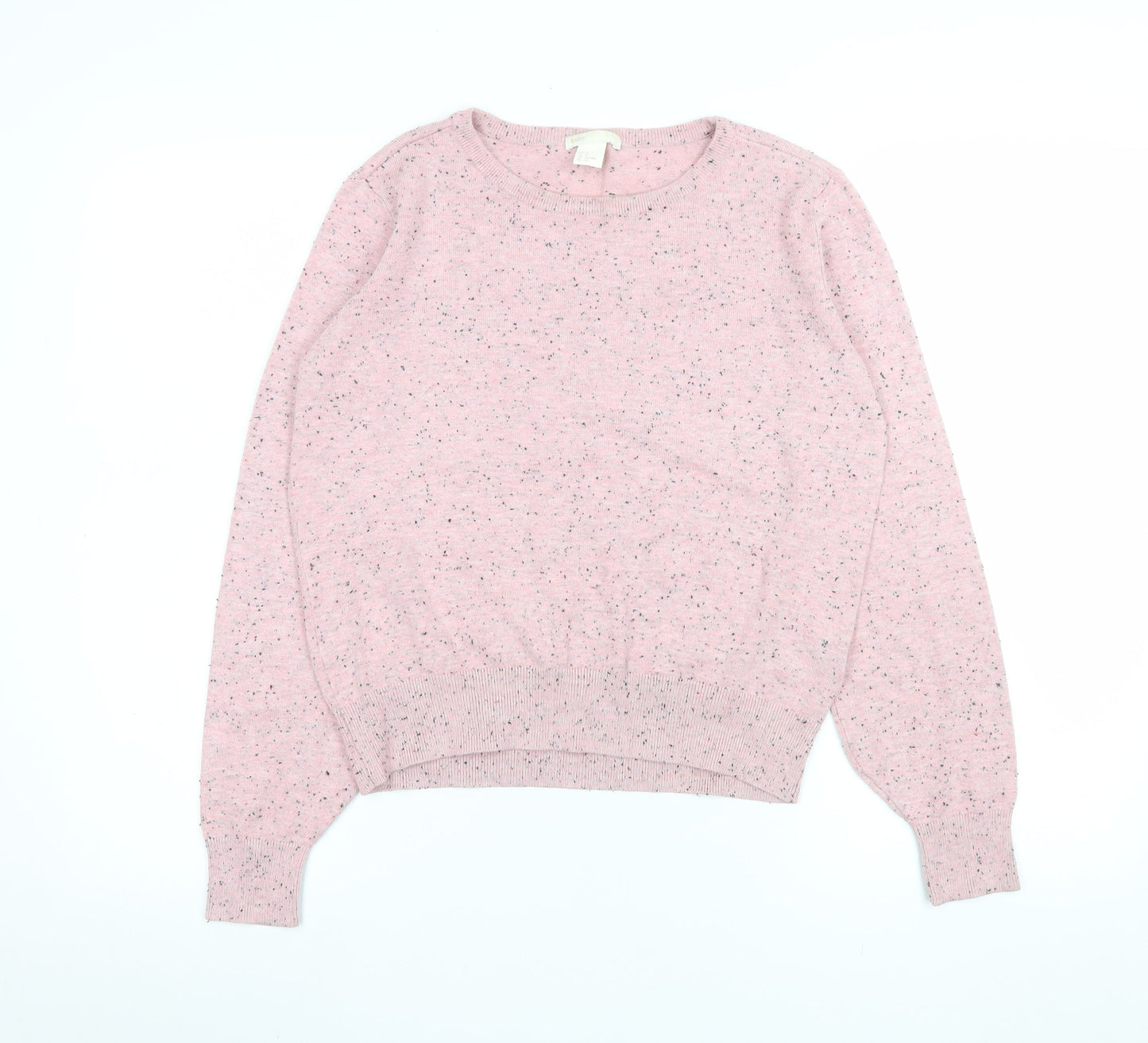 Womens UK Size 8 Basic Pink Pullover Jumper