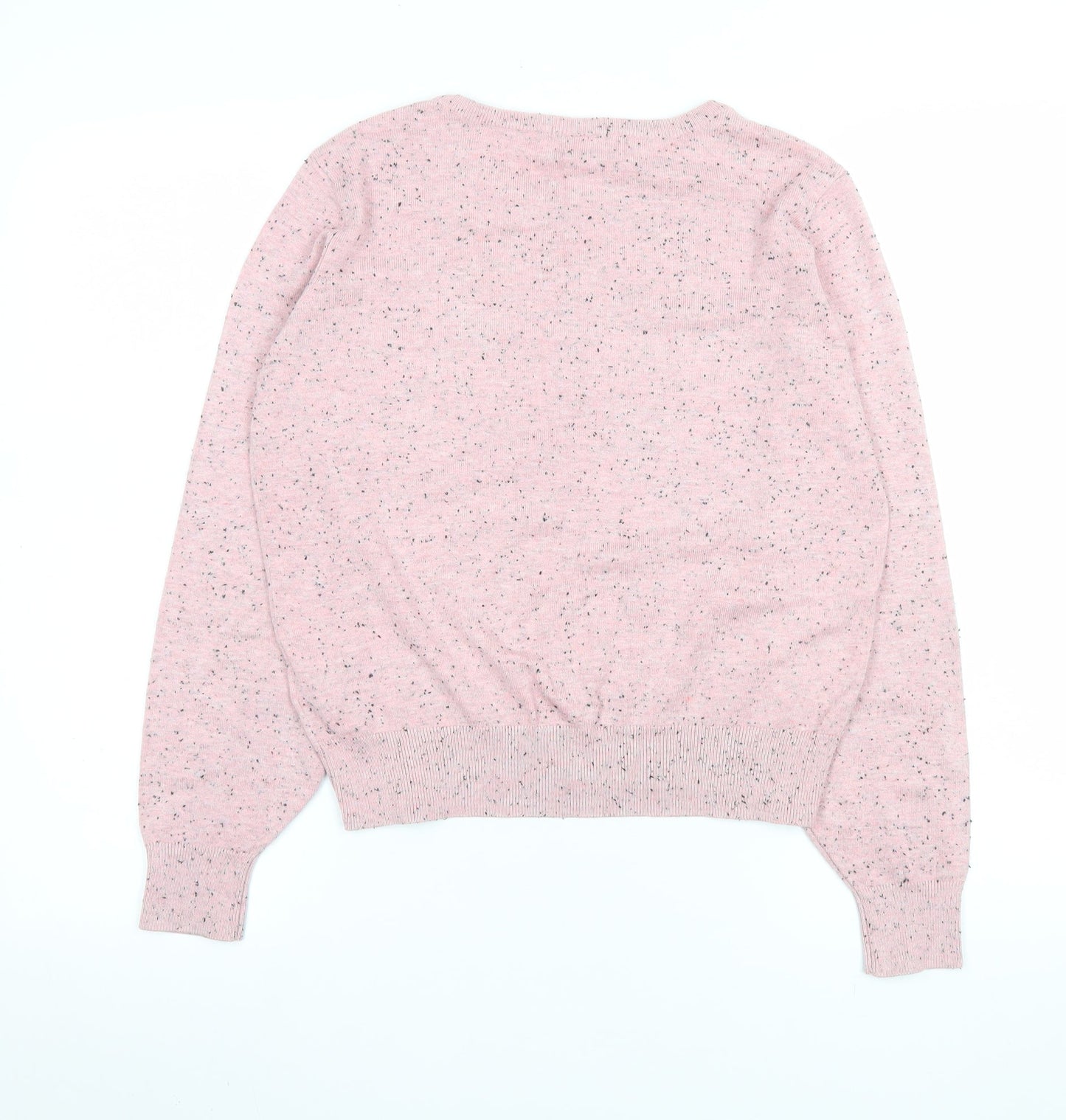 Womens UK Size 8 Basic Pink Pullover Jumper