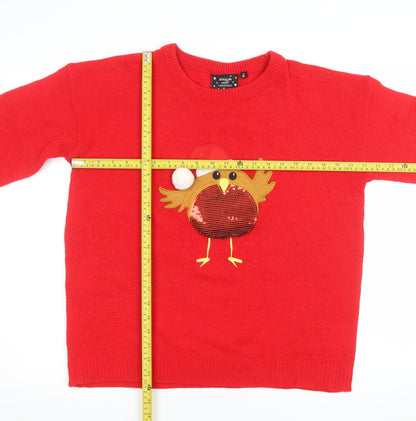 Womens UK Size 14 Brave Soul Red Pullover Jumper