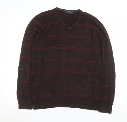 Mens UK Size L Marks and Spencer Brown Pullover Jumper