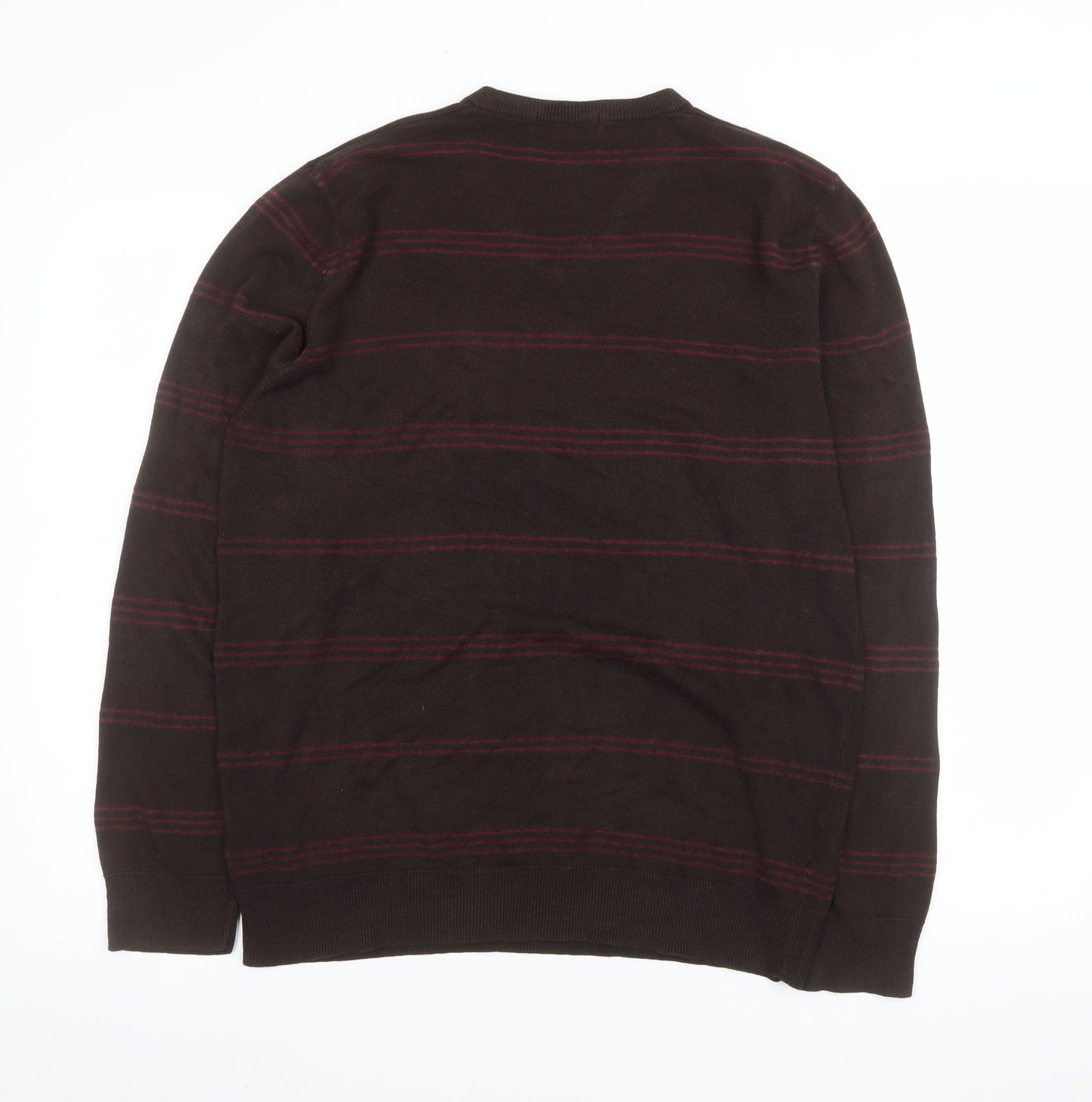 Mens UK Size L Marks and Spencer Brown Pullover Jumper