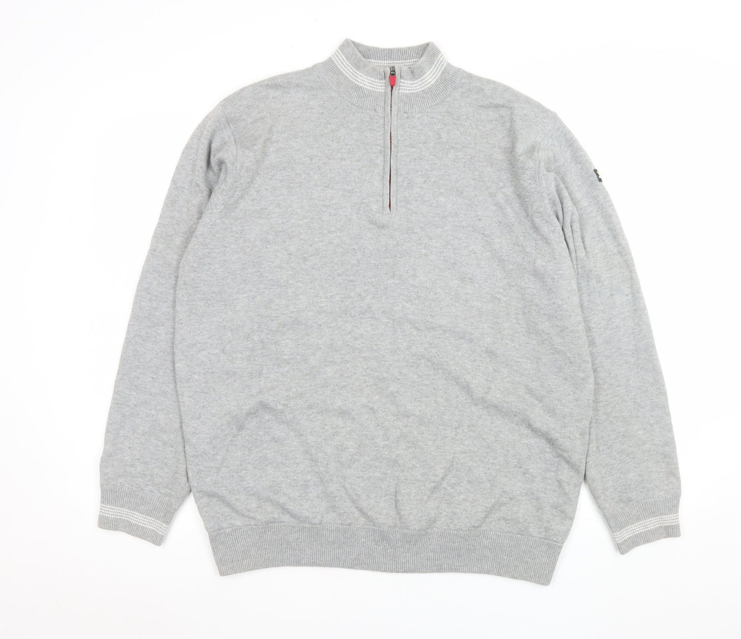 Mens UK Size L Stuburt Grey 1/4 Zip