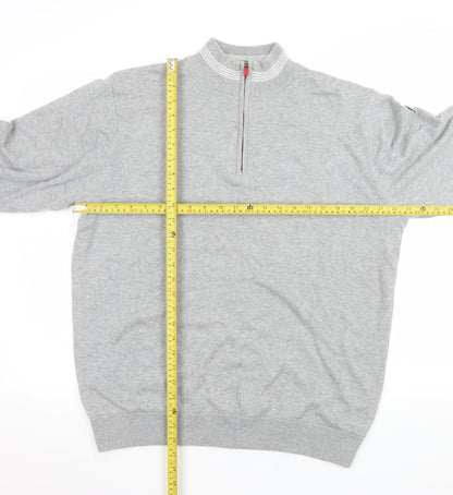 Mens UK Size L Stuburt Grey 1/4 Zip