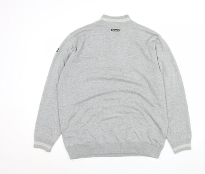 Mens UK Size L Stuburt Grey 1/4 Zip