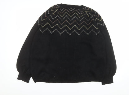 Womens UK Size 16 M&Co Black Pullover Jumper