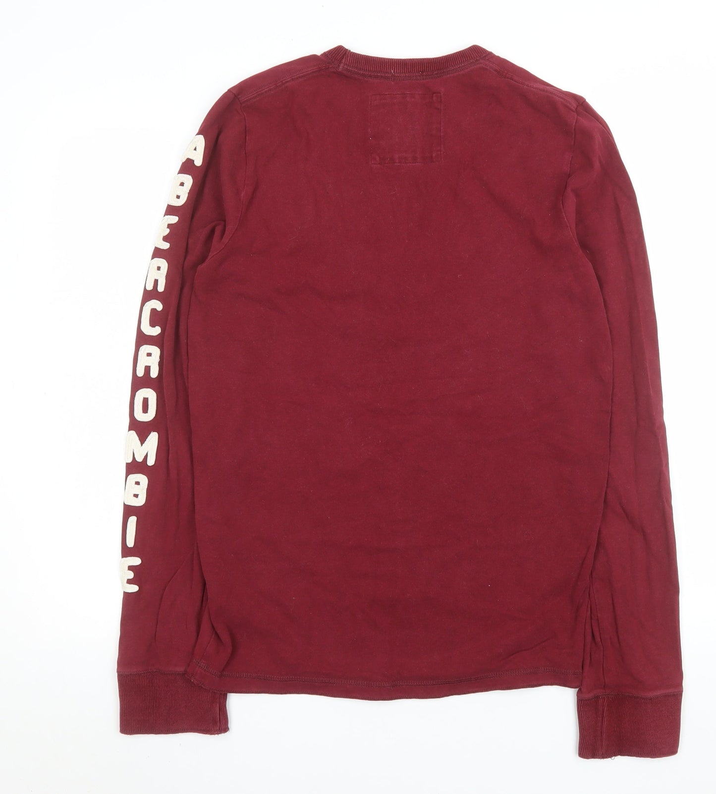 Mens UK Size M Abercrombie & Fitch Red Pullover Sweatshirt