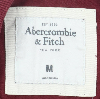 Mens UK Size M Abercrombie & Fitch Red Pullover Sweatshirt