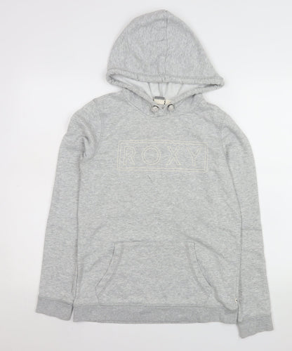 Womens UK Size S ROXY Grey Pullover Hoodie