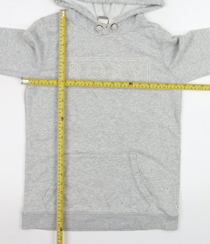 Womens UK Size S ROXY Grey Pullover Hoodie