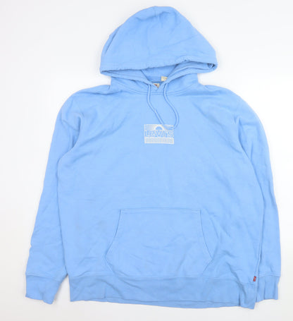 Mens UK Size XL Levi's Blue Pullover Hoodie