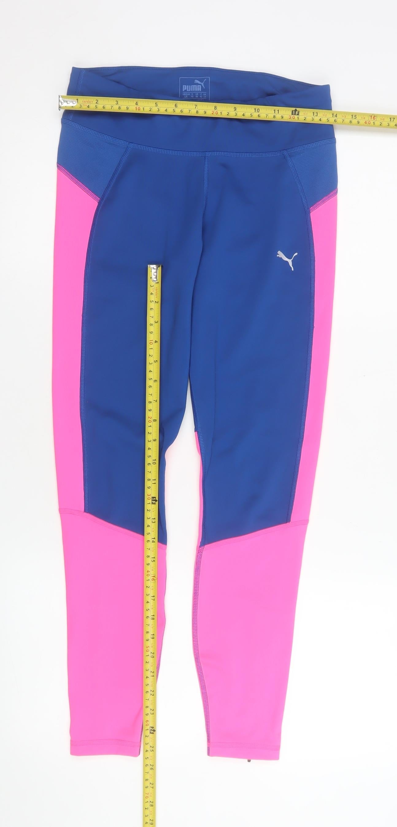 Womens UK Size 14 PUMA Slim Fit Compression Multicoloured Leggings