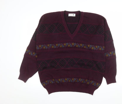 Mens UK Size L Maremma Red Pullover Jumper