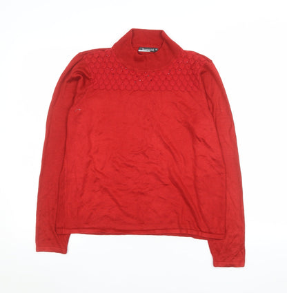 Womens UK Size M Bonmarché Red Pullover Jumper