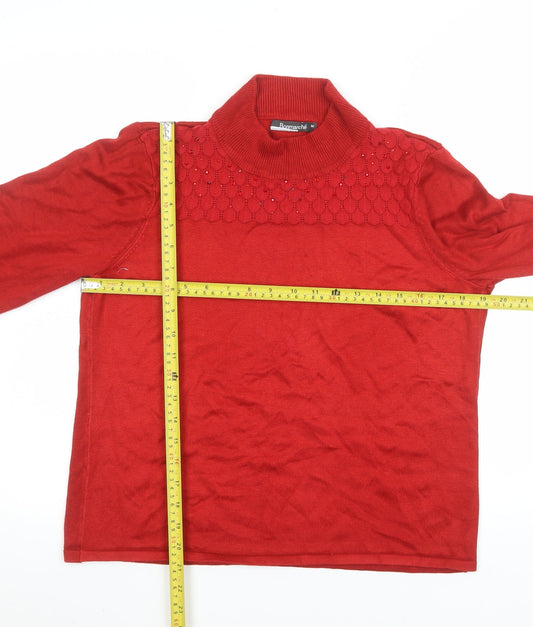 Womens UK Size M Bonmarché Red Pullover Jumper