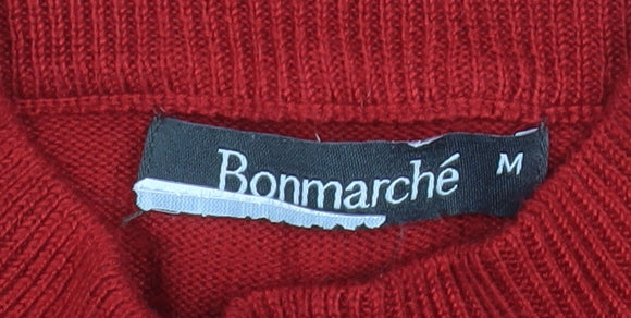 Womens UK Size M Bonmarché Red Pullover Jumper