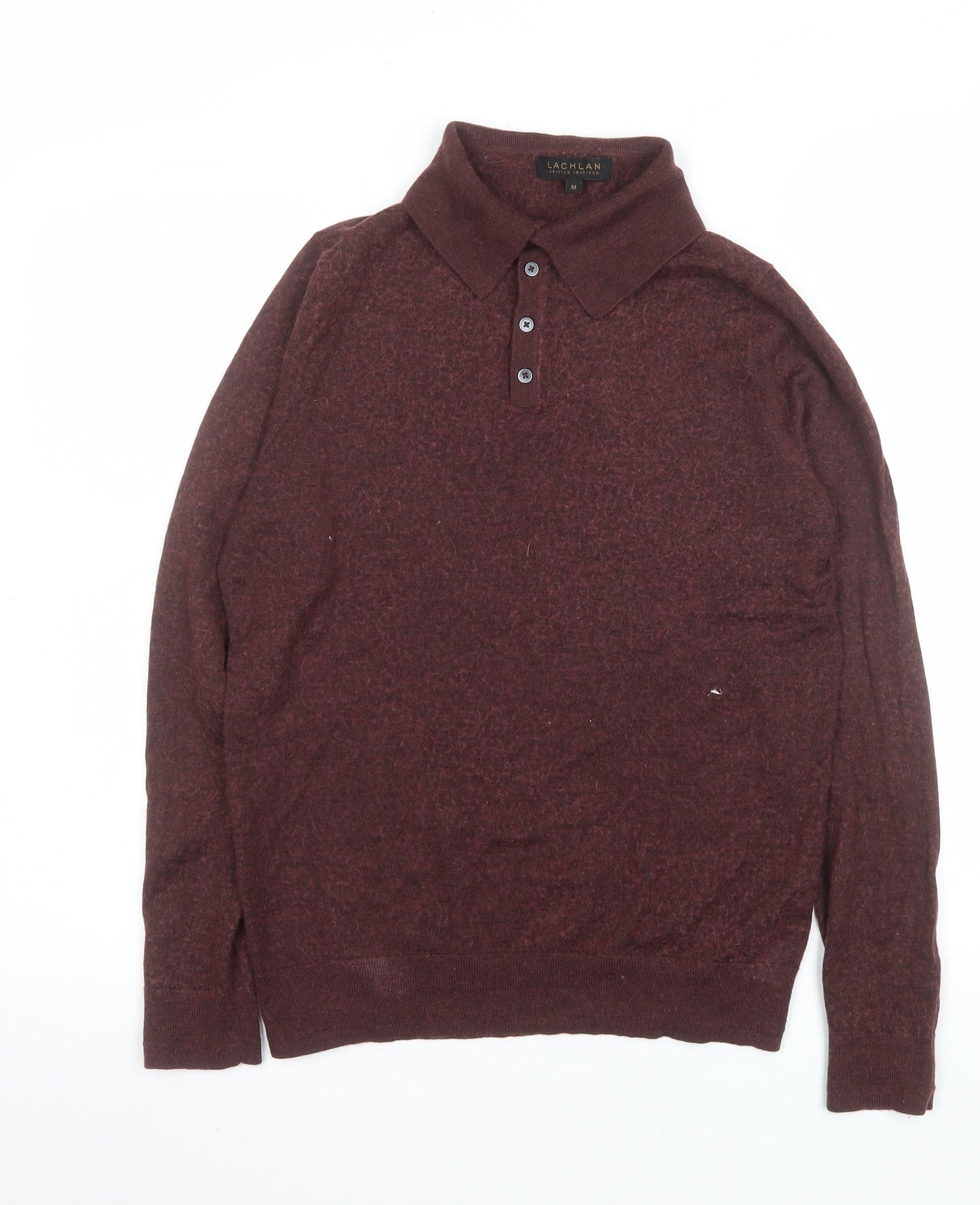 Mens UK Size M Lachlan Brown Henley Jumper