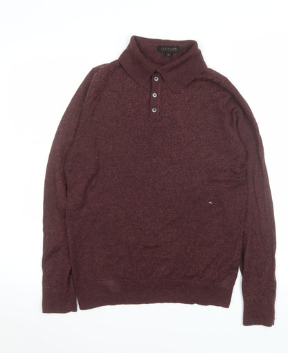 Mens UK Size M Lachlan Brown Henley Jumper