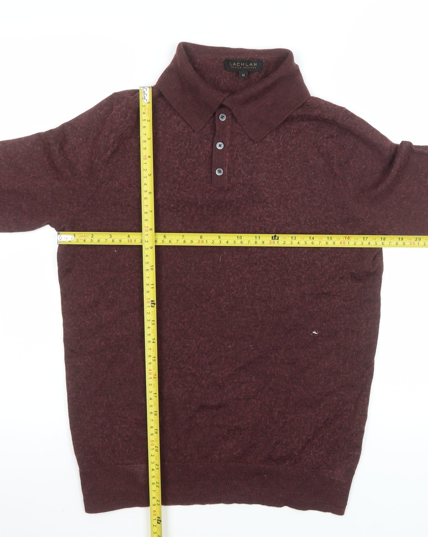 Mens UK Size M Lachlan Brown Henley Jumper