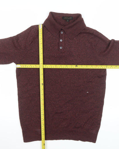 Mens UK Size M Lachlan Brown Henley Jumper