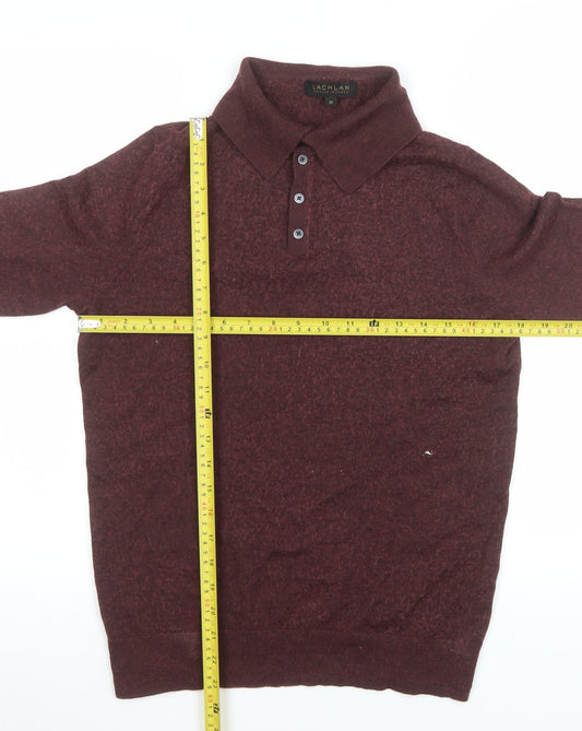 Mens UK Size M Lachlan Brown Henley Jumper