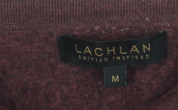 Mens UK Size M Lachlan Brown Henley Jumper