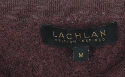 Mens UK Size M Lachlan Brown Henley Jumper