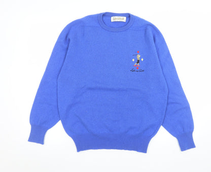 Mens UK Size L Lyle & Scott Blue Pullover Jumper