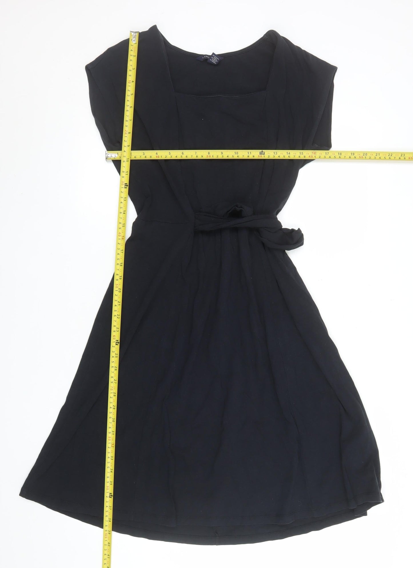Womens UK Size M Lands' End Fit & Flare Dress