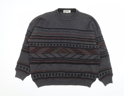 Mens UK Size M HEIM AMBROSIUS Grey Pullover Jumper