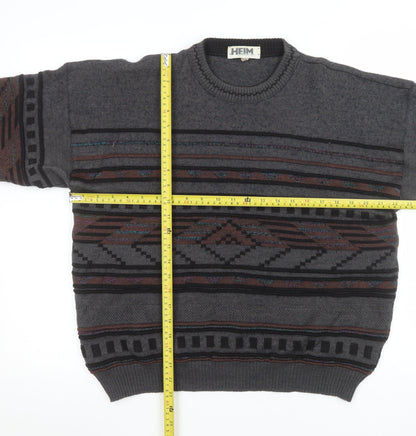 Mens UK Size M HEIM AMBROSIUS Grey Pullover Jumper