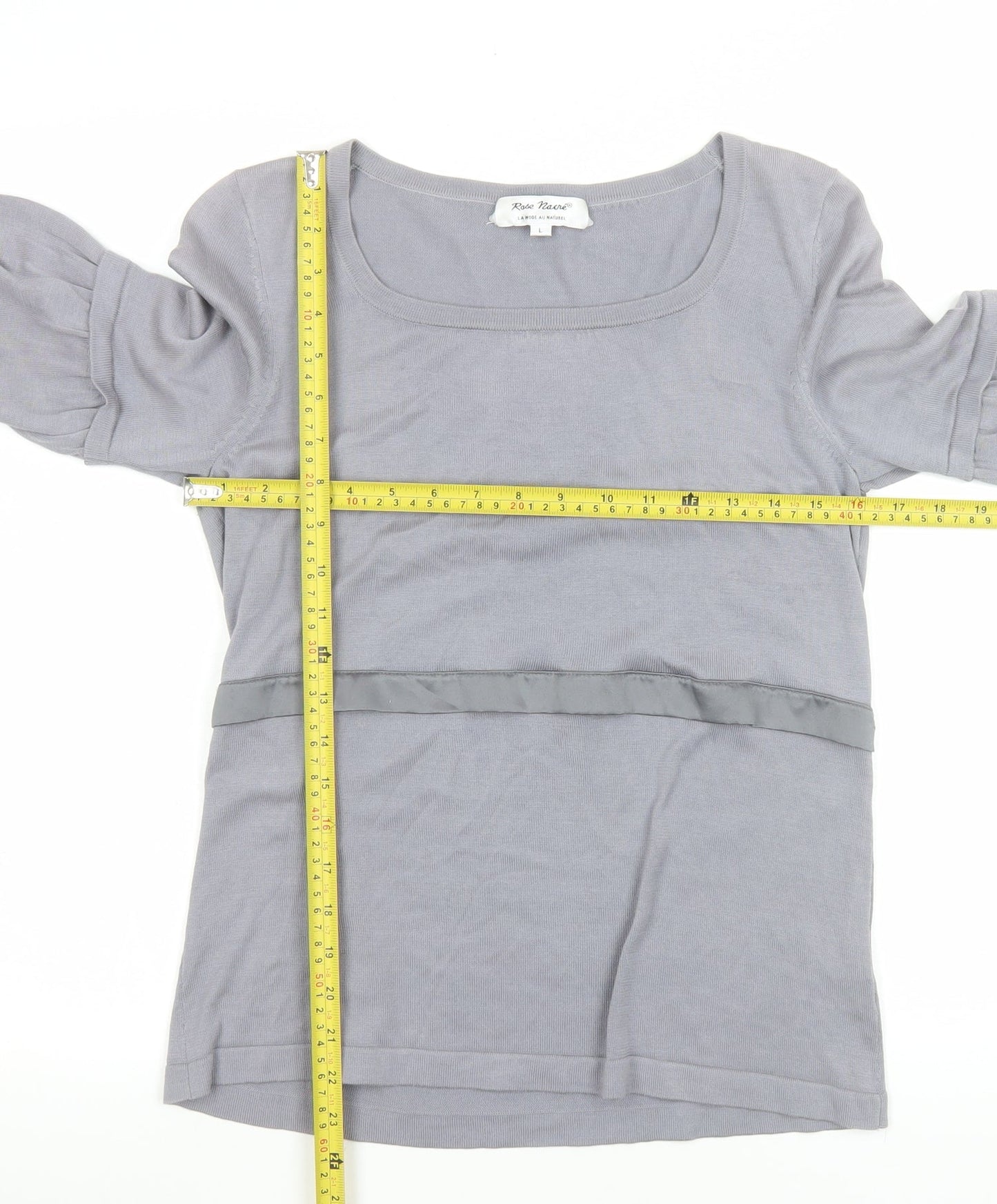 Womens UK Size L Rose Nacré Grey Pullover Jumper