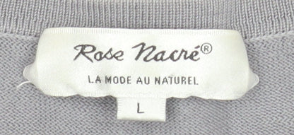 Womens UK Size L Rose Nacré Grey Pullover Jumper