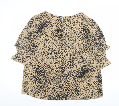 Womens UK Size 14 Dunnes Stores Beige Tunic Blouse