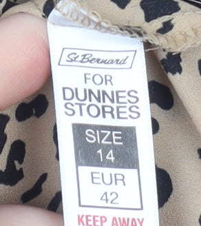 Womens UK Size 14 Dunnes Stores Beige Tunic Blouse
