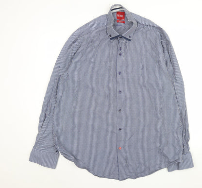 Mens UK Collar Size 3XL 6th Sense Smart Blue  Dress Shirt