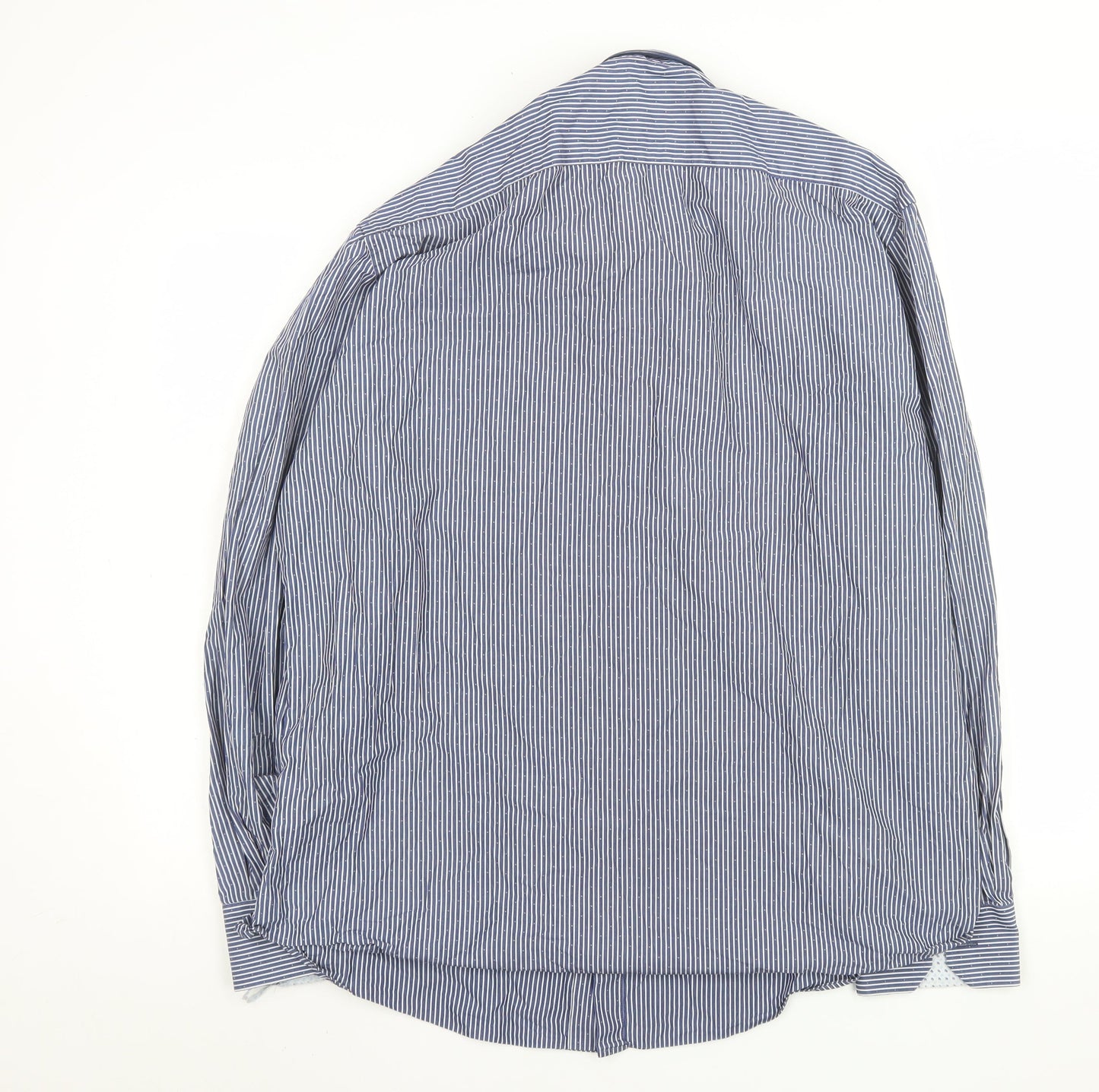 Mens UK Collar Size 3XL 6th Sense Smart Blue  Dress Shirt