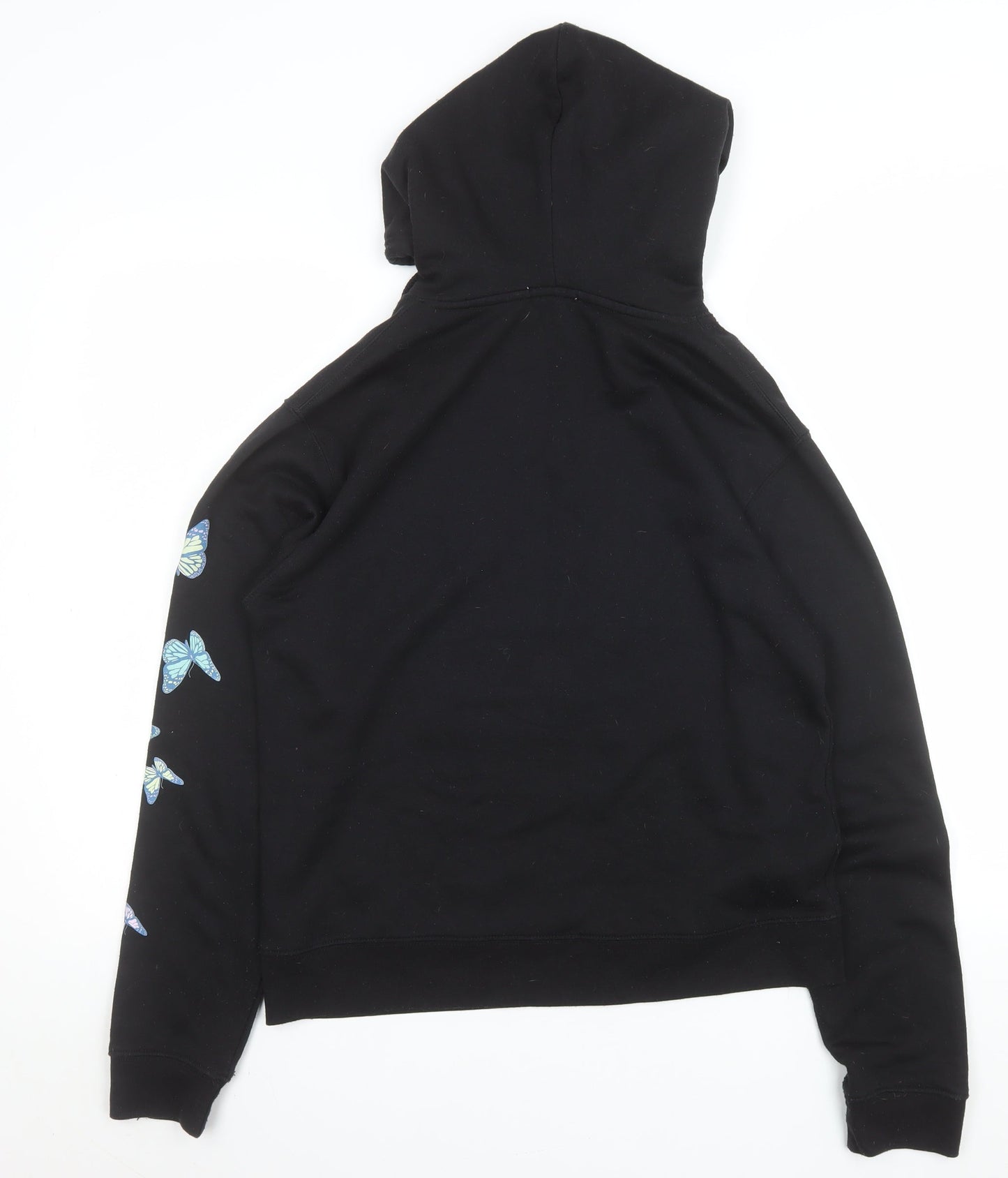 Womens UK Size S Boohoo Black Pullover Hoodie