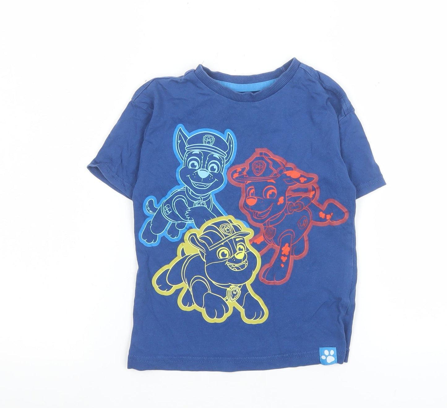 Boys UK Size 2-3 Years Dunnes Stores Blue Basic T-Shirt