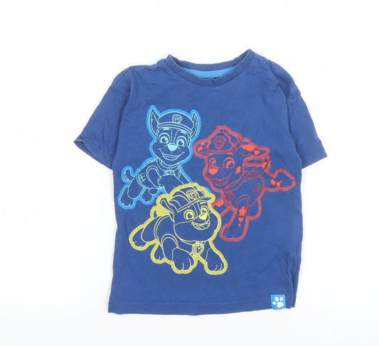 Boys UK Size 2-3 Years Dunnes Stores Blue Basic T-Shirt