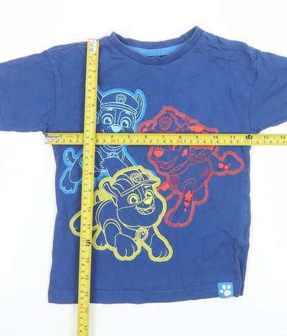 Boys UK Size 2-3 Years Dunnes Stores Blue Basic T-Shirt